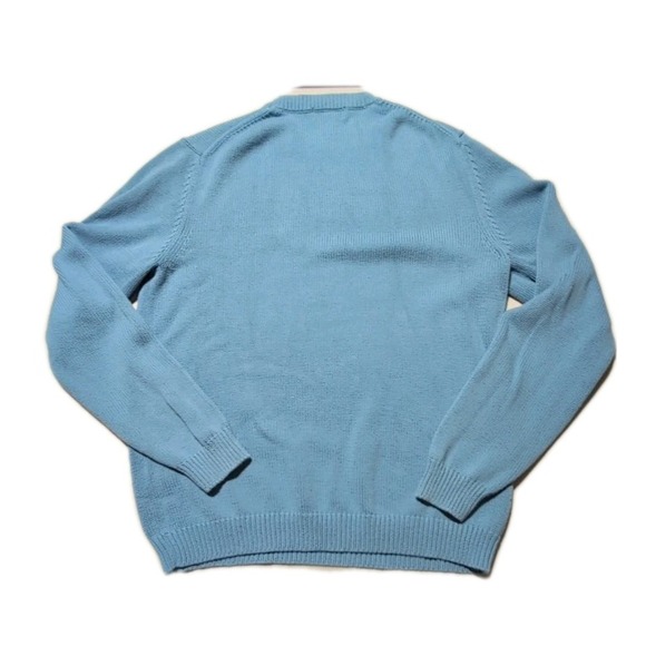 Eddie Bauer Men's Light Blue Knit Sweater Tall L L Winter Comfy Cozy - Picture 5 of 5